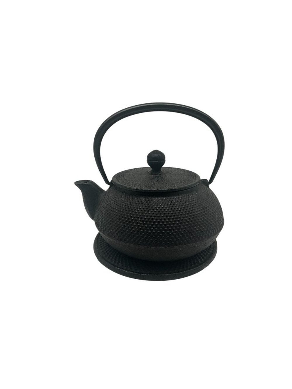 Cast Iron VTG Teapot with Handle & Hobnail Design Japanese Nambu Tekki Tetsubin